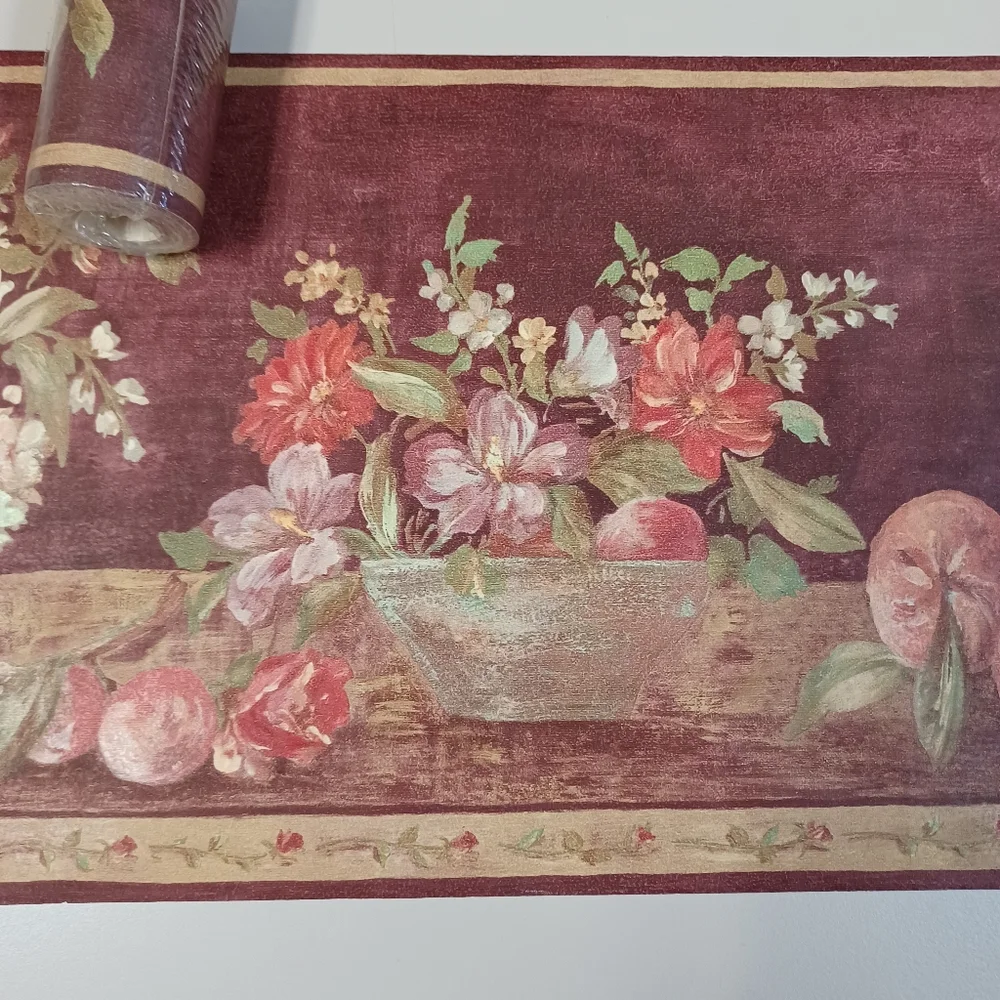 Wallpaper Border Still-life Fruit & Flowers